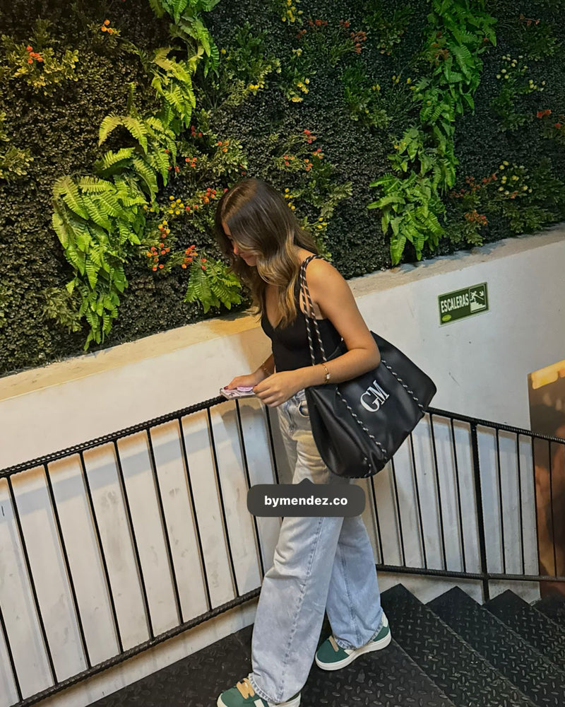 Bolso Tote Bag Black | Personalizado con Iniciales